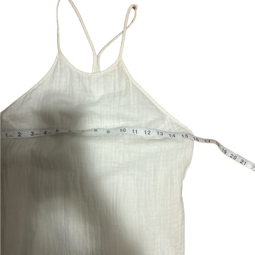 Capulet Revolve Ivory Y-Back Mini Dress Cotton Gauze Racerback XS - Picture 6 of 9